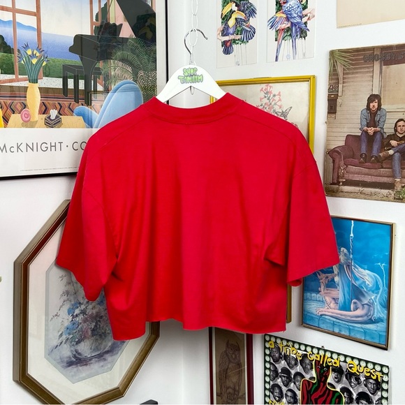 Vintage 1990 San Diego State University Cropped T-Shirt - Picture 4 of 5